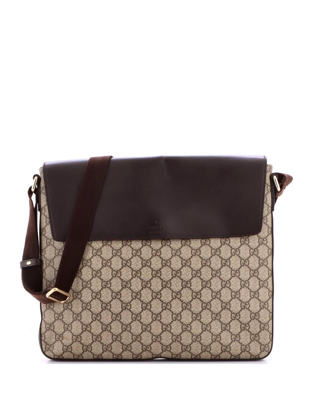 Gucci Flap Messenger Bag Gg Coated #365197G81B